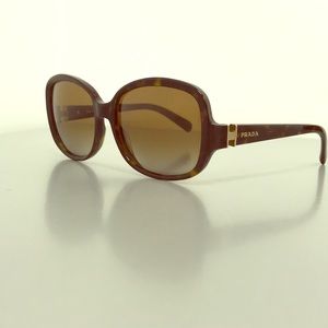 PRADA Tortoise Polarized Sunglasses SPR 17N Brown